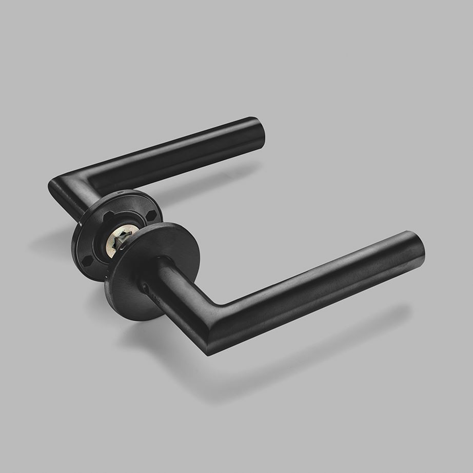 d line Hurðarhandfang 19FFG 19mm Svart PVD Snapon Universal F.ASSA og Þýskar læsingar