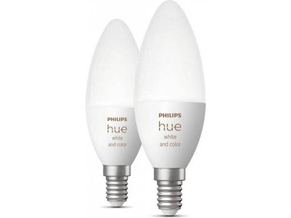 Philips Ljósaperur snjall HUE LED E14 2-Pack 2 stk