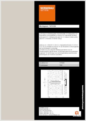 NORMBAU Festingarsett fyrir Ascento Stein 74700030