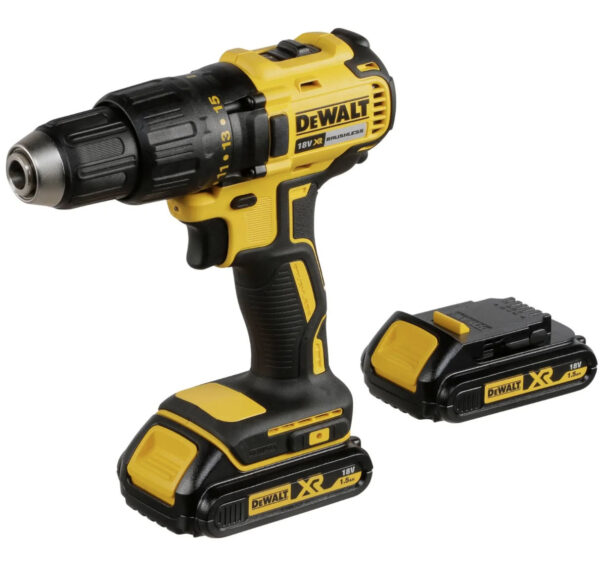 DeWALT Borvél hleðslu 18V Kolalaus mótor 2x1.5Ah rafhl 65Nm DCD777S2T