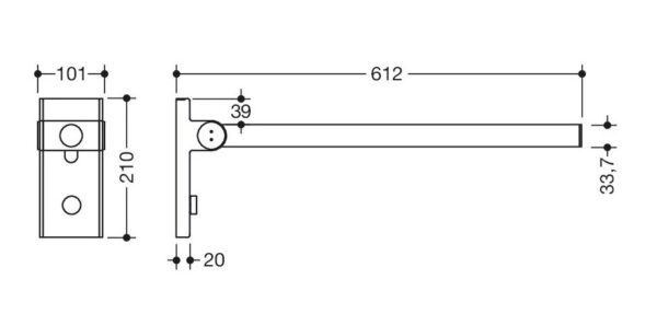 HEWI Mono Stuðningsslá Lyfti - Image 2
