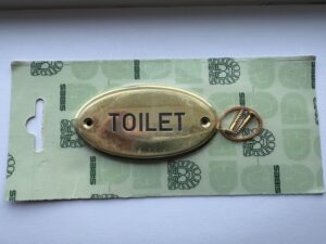 SIBES "TOILET" skilti 722 MP Messing