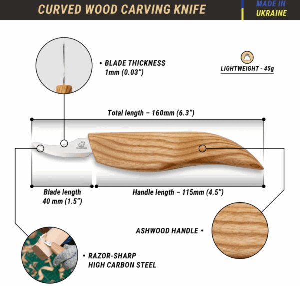 BeaverCraft C18 Útskurðarhnífur - Image 2
