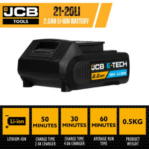 JCB Rafhlaða Li-ion 2,0ah 2I-20LI