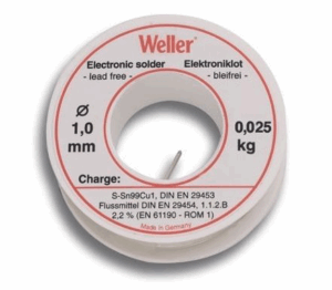 WELLER Tin EL99/1-25 1mm 25g Blýlaust