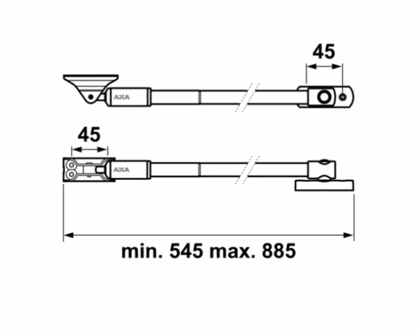 AXA Gluggabremsa 545mm Útopnun - Image 7