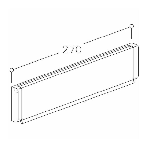 NORMBAU Bréfalúga Einföld Silfur 270x76mm - Image 3