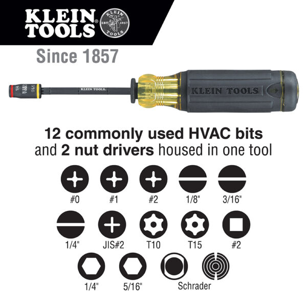 KLEIN TOOLS Skrúfjárn 14 í 1 HVAK, stillanleg lengd 32304 - Image 4