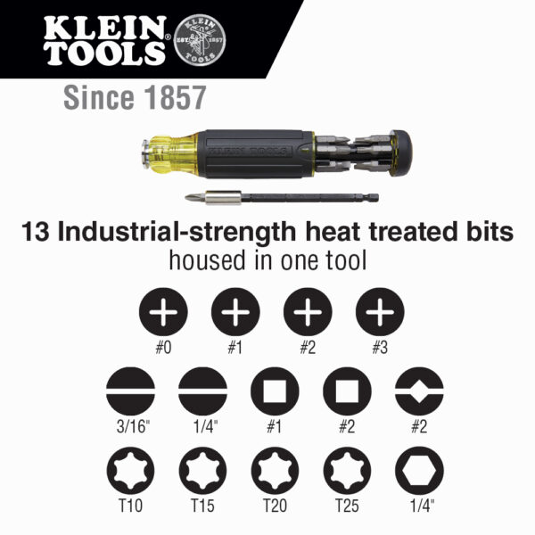 KLEIN TOOLS Skrúfjárn 14 í 1 MultiBit, stillanleg lengd 32303 - Image 2