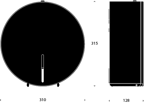 FROST Klósettrúlluhaldari JUMBO Ryðfrír NOVA2 - Image 2