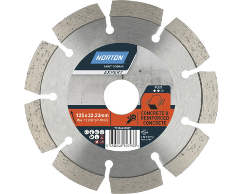 NORTON Demantsblað EXPERT EU CONCRETE 125X22.23 70184631897