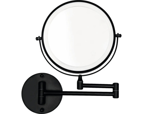 RIDDER Snyrtispegill Sophia Svartur m. ljósi Vegg 5x stækkun LED 03213010