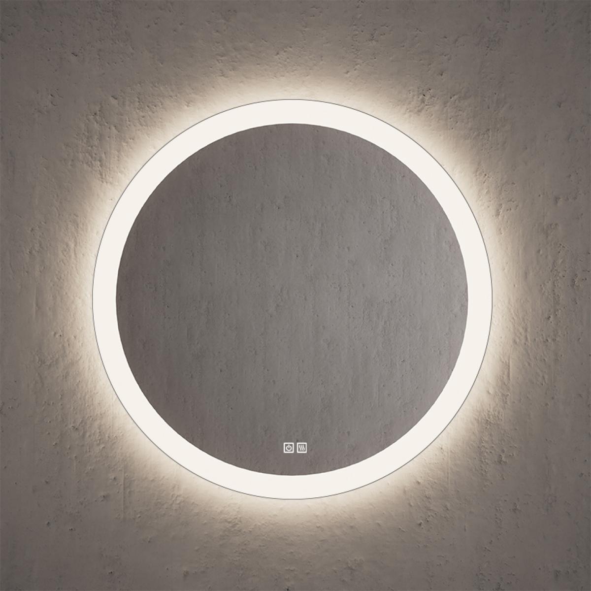 NOFER Spegill hringlaga Round mirror TRICOLOR front and perimeter backlit Q80 TR.08080
