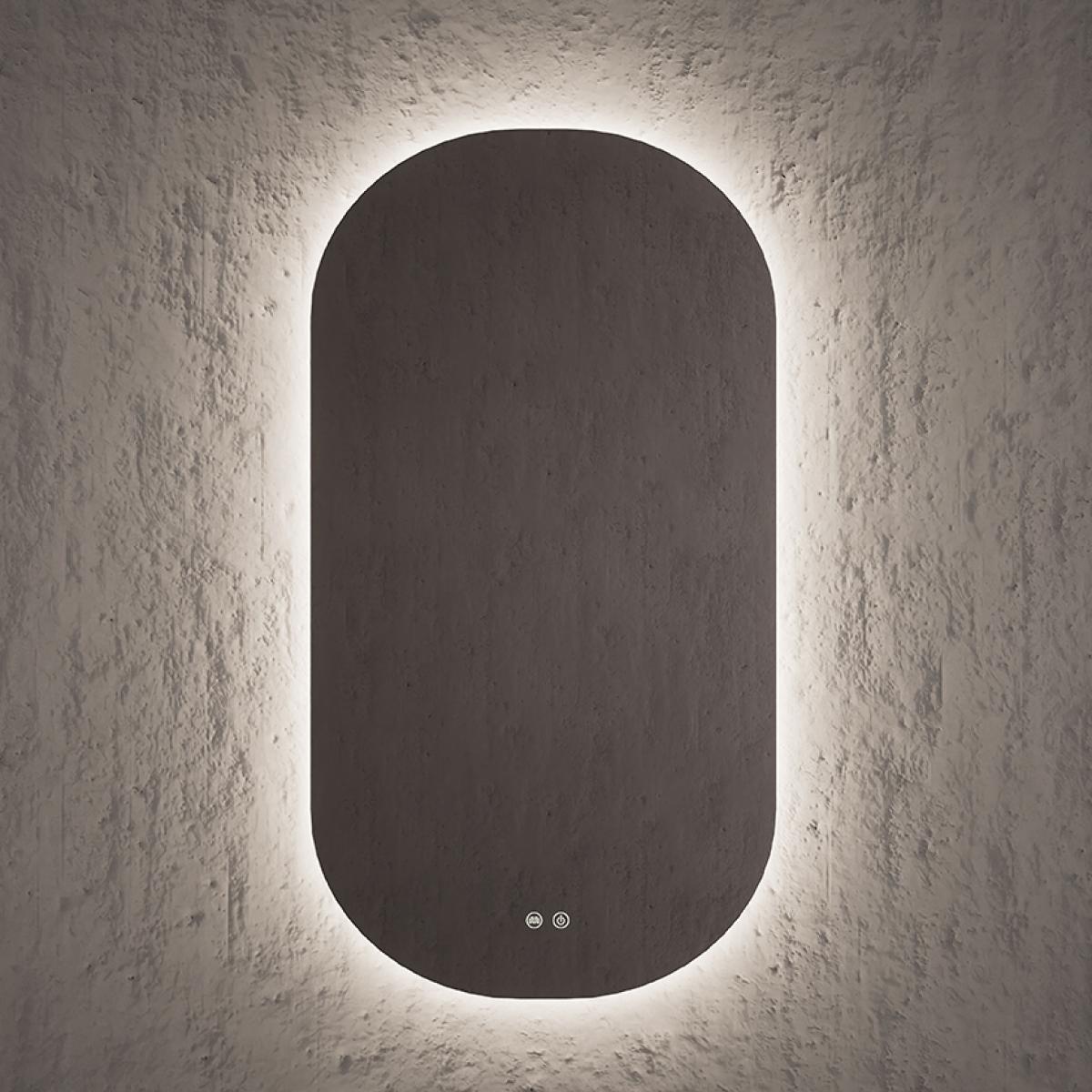 NOFER Spegill ávall PILL Oval backlit perimeter mirror 50x90 SL.05090