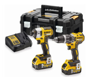 DeWALT Borvél hleðslu + Höggskrúfjárn hleðslu 2x5.0Ah