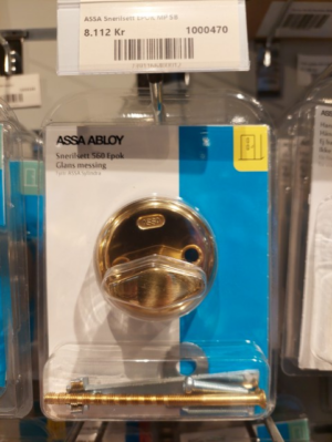 ASSA Snerilsett EPOK Glansmessing