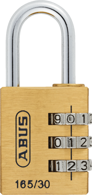 ABUS Talnalás 165/30 messing með 3 tölum 0025061