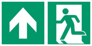 EVERGLOW Límmiði Neyðarútgangur Vinstri 40x20cm ASR A1.3 15.3026