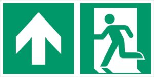 EVERGLOW Límmiði Neyðarútgangur Vinstri 30x15cm ASR A1.3 15.3025