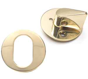 RANDI Sylinderskiltasett Glansmessing SOLID KOME Fyrir ASSA P1100.914.A