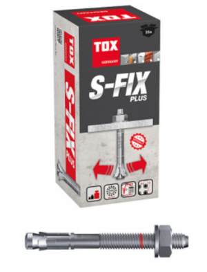 TOX S-Fix Plus Múrboltar M12x140/48+63 (25 pcs) 04210133