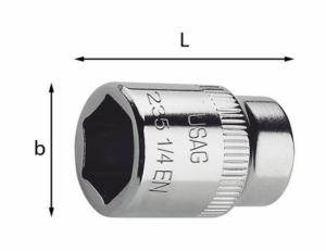 USAG Toppur 1/4" 13mm sexkant U02350114