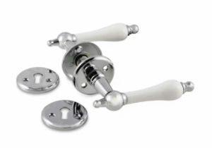 JASA Hurðarhandfang Husmandsgreb Króm/Hvítt Fyrir ASSA ABLOY 2014 10098