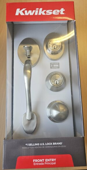 KWIKSET Klinkuskrá Mattkróm Tvöfaldur sylinder