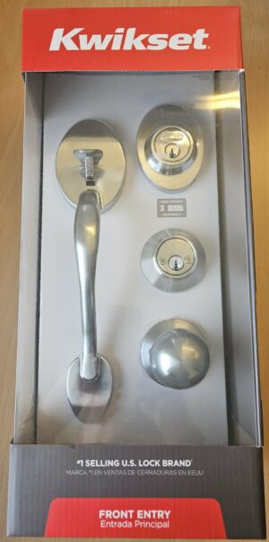 KWIKSET Klinkuskrá Mattkróm Tvöfaldur Sylinder