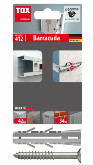 TOX Barracuda Múrtappar 6/30 + skrúfur (12 pcs) 013701041