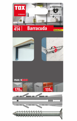 TOX Barracuda Múrtappar 10/50 + skrúfur (4 pcs) 013701081