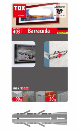 TOX Barracuda Múrtappar fyrir steinsteypu 8/40 (12 pcs) 013700061