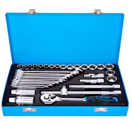 FIXTEC Topplyklasett 3/8" 36stk