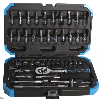 FIXTEC Topplyklasett 1/4" 46 stk