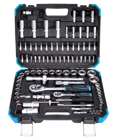 FIXTEC Topplyklasett 1/4" + 1/2" 94 stk