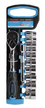 FIXTEC Topplyklasett 3/8" 12 stk