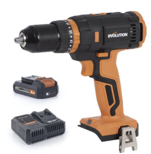 EVOLUTION Borvél hleðslu 18V Li með 1x2.0Ah rafhl+hleðslutæki