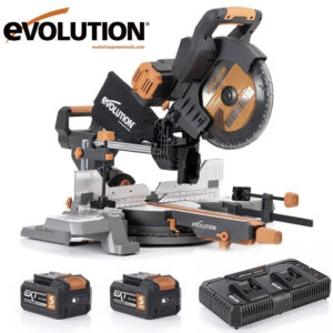 EVOLUTION Bútsög hleðslu fyrir öll efni 2x5Ah rafhl+Hleðslut R255SMSDB-Li