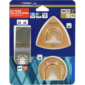 TIVOLY Fjölverkfærablöð Flísar sett TILE RENOVATOIN KIT