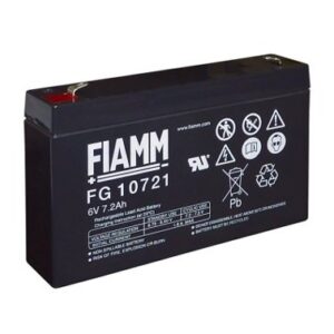 FIAMM Rafhlaða varaafl FG10721 6V 7,2Ah VRLA 1200gr Faston 187 (4,7mm) L150 H94/100 B34